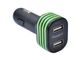 Dual USB Car Charger for iPad, iPhone, iPod, Mobile Phones